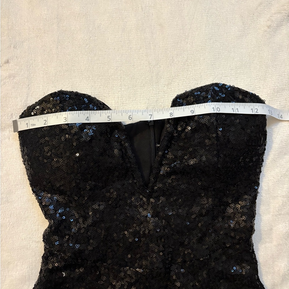 Tobi Black Strapless Sequin Mini Dress | Party | Glam | Birthday | Bachelorette - Picture 12 of 15
